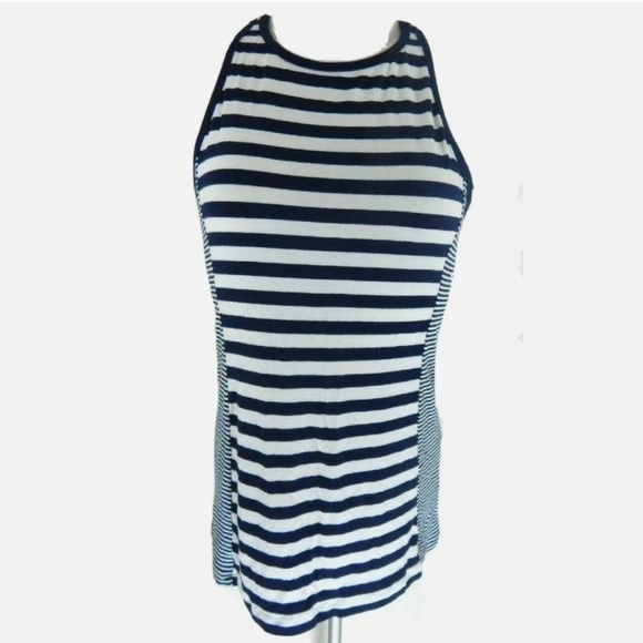 Athleta Crossbar Tank Navy Stripe - Picture 1 of 4